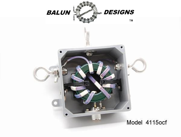 Balun Designs model 4114ocf balun rated at 3 kW