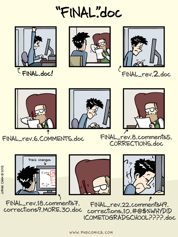 notFINAL.doc, Piled Higher and Deeper by Jorge Cham. Copyright: www.phdcomics.com