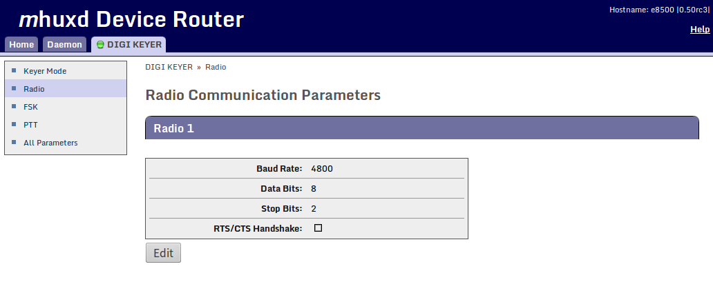 Computer-aided transceiver protocol parameters for interfacing with the Yaesu FT-990. Consult your transceiver manual for the proper settings.