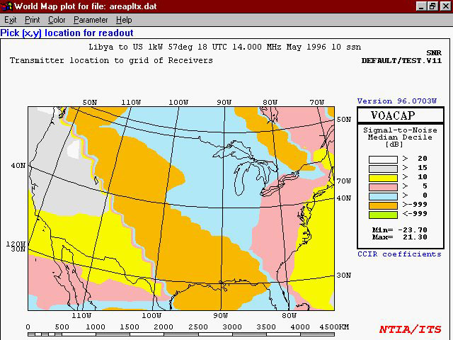 VOAAREA signal-to-noise map plot